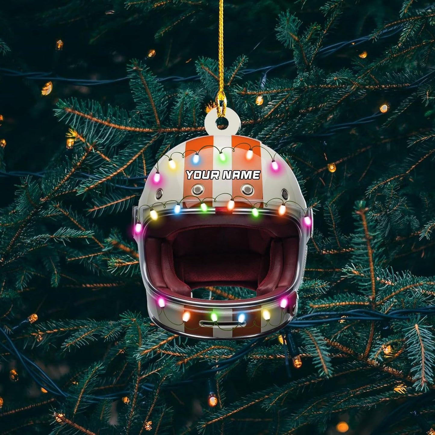 Personalized Racing Car Ornament – Custom Acrylic Drag Racing Christmas Decoration, Gift for Car Lovers and Drivers TR31