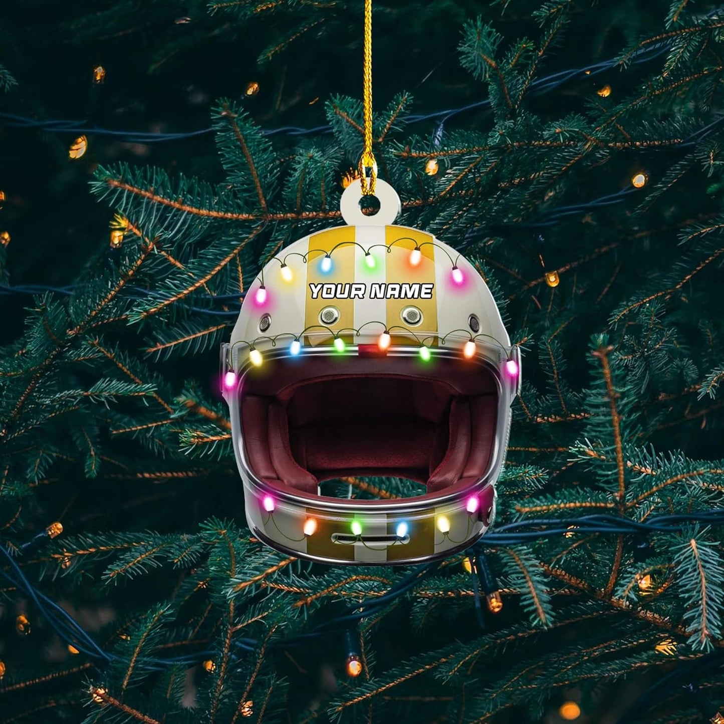 Personalized Racing Car Ornament – Custom Acrylic Drag Racing Christmas Decoration, Gift for Car Lovers and Drivers TR31