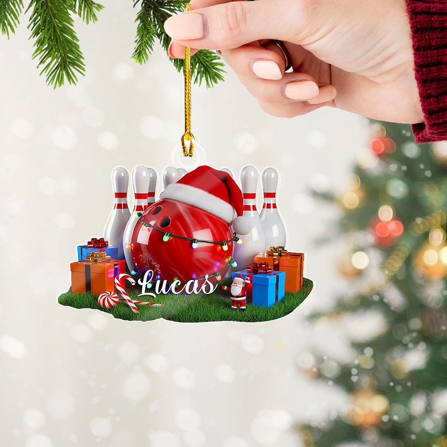 Custom Bowling Tools Ornament - Bowling Ornament Bowl 6