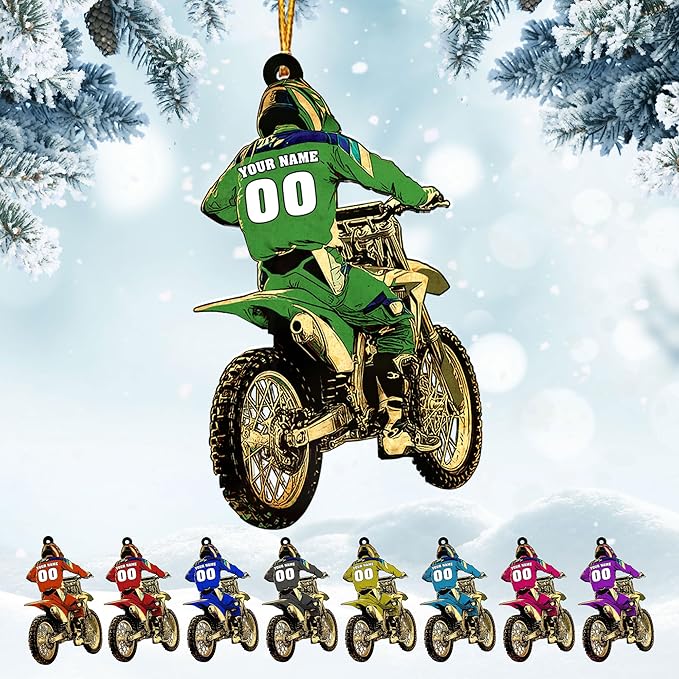 Personalized Dirt Bike Christmas Ornaments 2025 Custom Motocross Ornament Dirt bike Christmas Ornament NO8