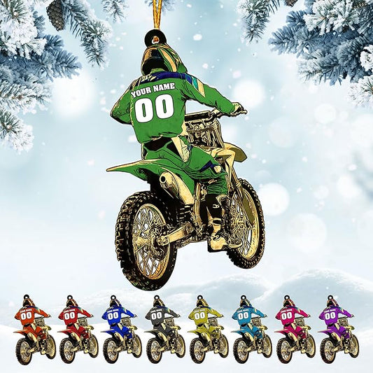 Personalized Dirt Bike Christmas Ornaments 2025 Custom Motocross Ornament Dirt bike Christmas Ornament NO8