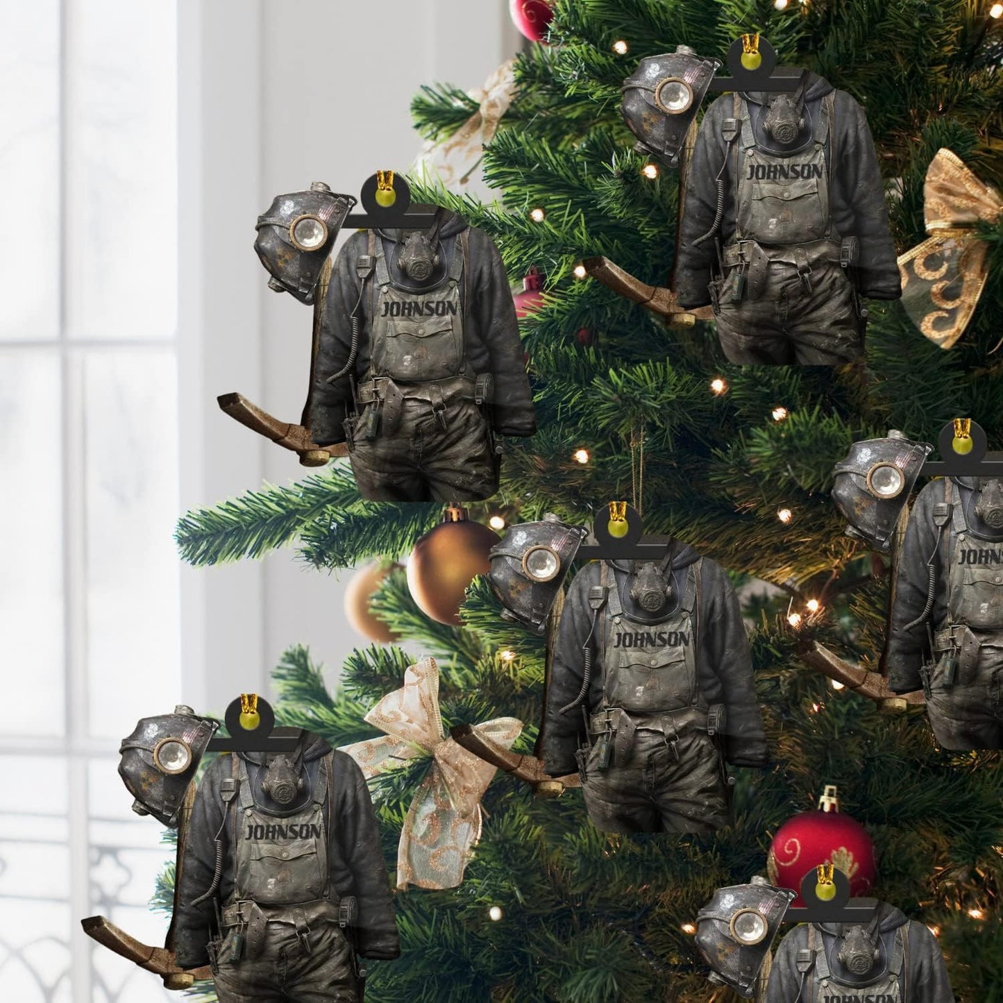 Custom Coal Miner Christmas Ornament – Personalized Name Decor Cmn5