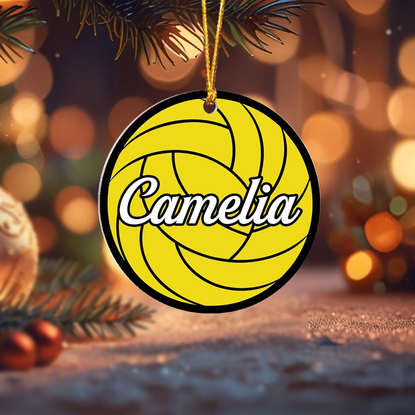 Custom Name Water Polo Christmas Ornament – Personalized Name And Number Water Polo Ornament, Sport Holiday Tree Decoration TW12