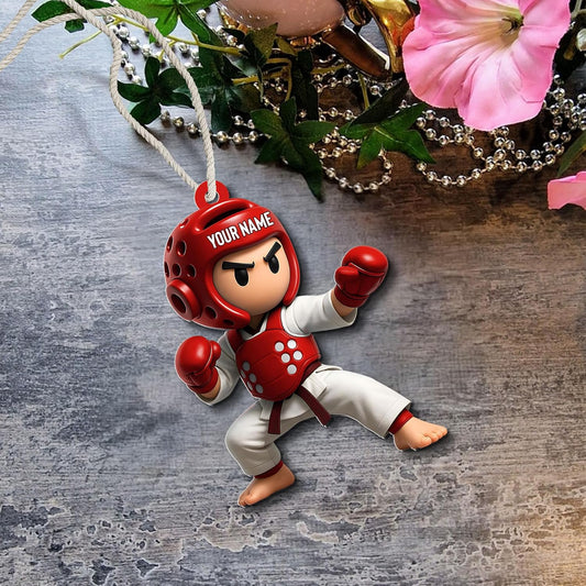 Custom Karate Christmas Ornament – Taekwondo & Jiu Jitsu Gift Krt26