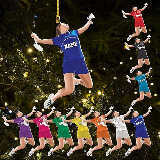 Personalized Badminton Ornament, Custom Christmas Gift for Players, Sports Lovers LL6