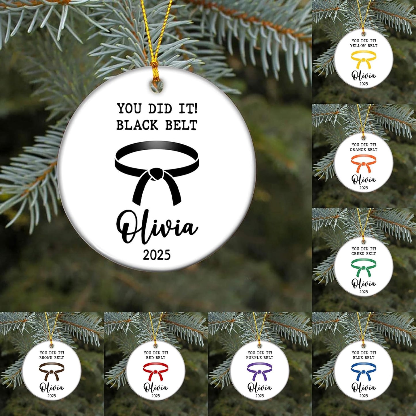 Custom Karate Christmas Ornament – Taekwondo & Jiu Jitsu Gift Krt27