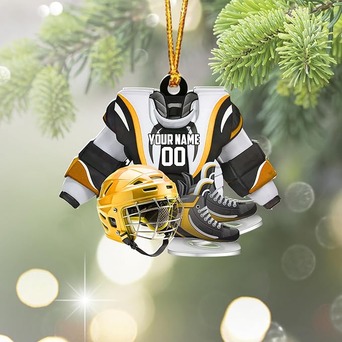 Custom ice Hockey Ornament N46