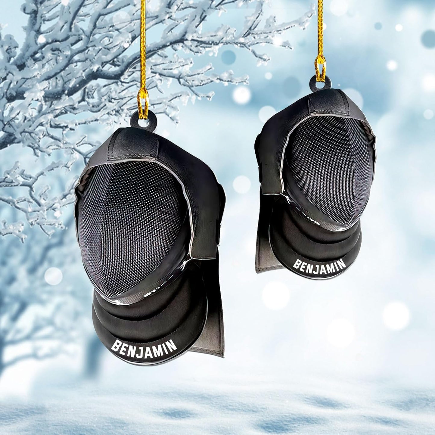 Personalized Fencing Christmas Ornament Christmas Tree Decor Gift for Fencer 2025 Fencing for Christmas Tree C06