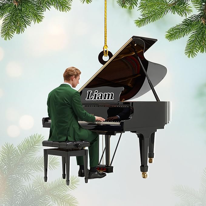 Custom Music Instrument Christmas Gift - Piano Ornament for Piano Lovers LL13