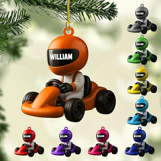 Personalized Go Kart Christmas Ornament N08