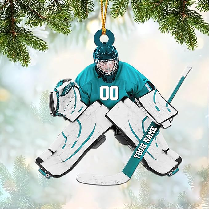 Custom ice Hockey Ornament N39