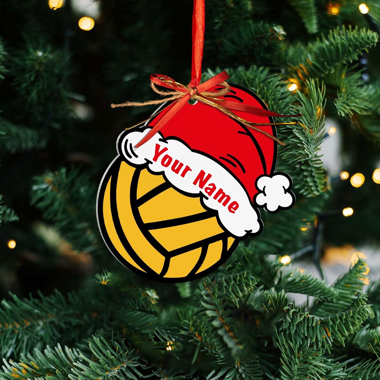 Custom Name Water Polo Christmas Ornament – Personalized Wayer Polo Ornament, Sport Holiday Tree Decoration TW9