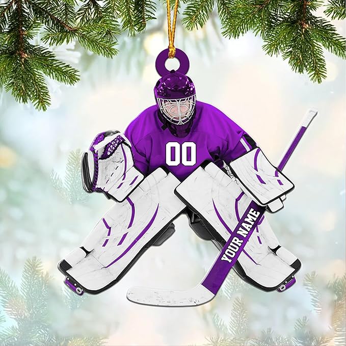 Custom ice Hockey Ornament N39