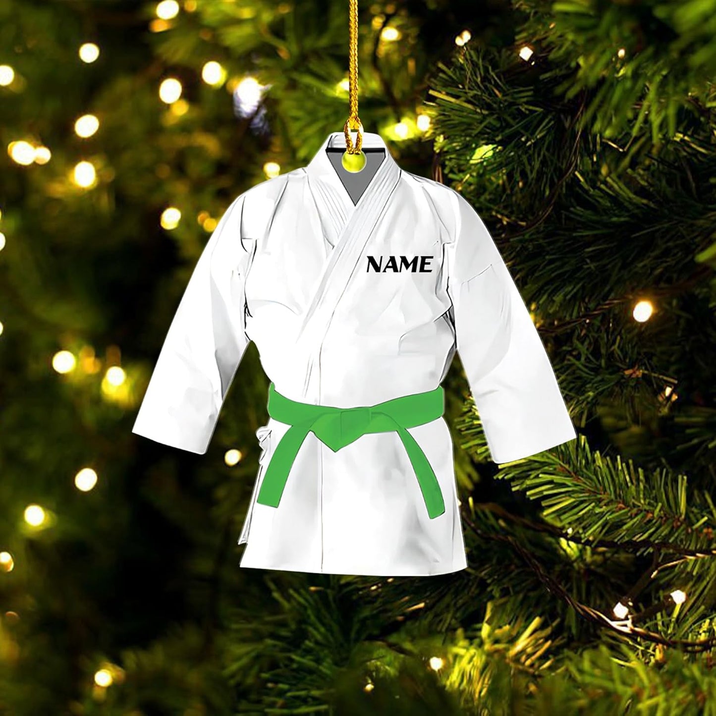 Custom Karate Christmas Ornament – Taekwondo & Jiu Jitsu Gift Krt1