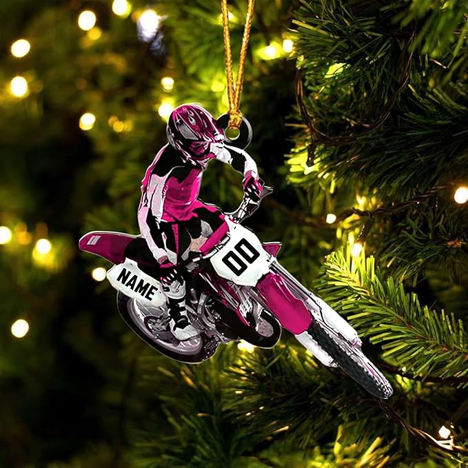 Personalized Dirt Bike Christmas Ornaments 2025 Custom Motocross Ornament Dirt bike Christmas Ornament N13