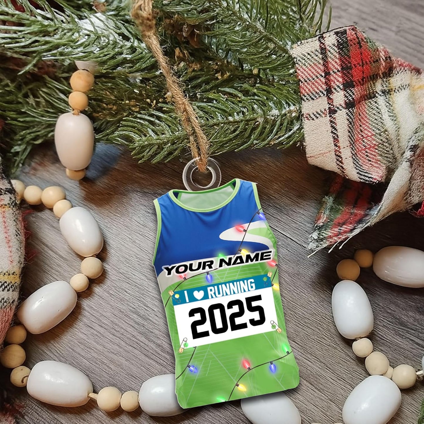 Personalized Marathon Finisher Ornament – Custom Name Acrylic Running Keepsake, Holiday Runner Gift TM8