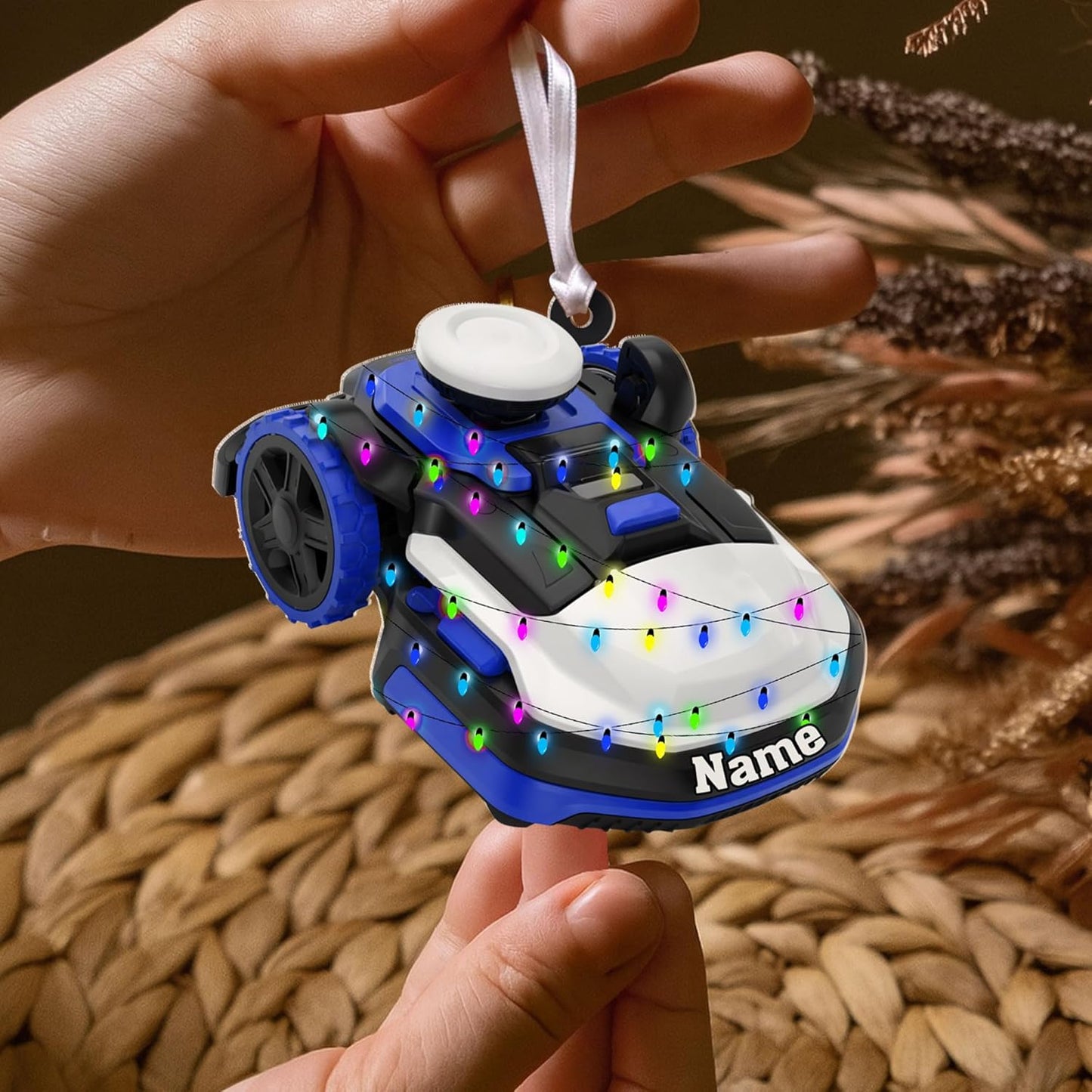 Personalized Lawn Mower Christmas Ornament | Custom Lawn Care Holiday Tree Decoration for Gardeners & Landscapers TG94