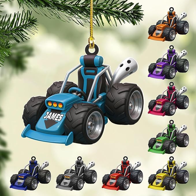 Personalized Go Kart Christmas Ornament N04