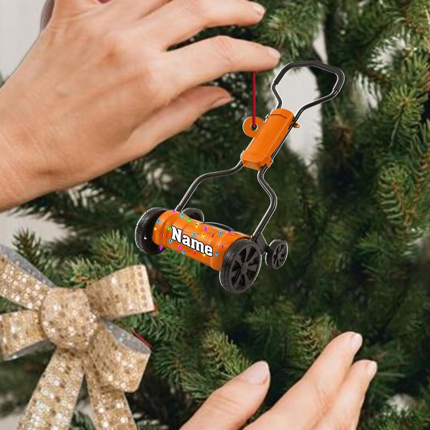 Personalized Lawn Mower Christmas Ornament | Custom Lawn Care Holiday Tree Decoration for Gardeners & Landscapers TG97