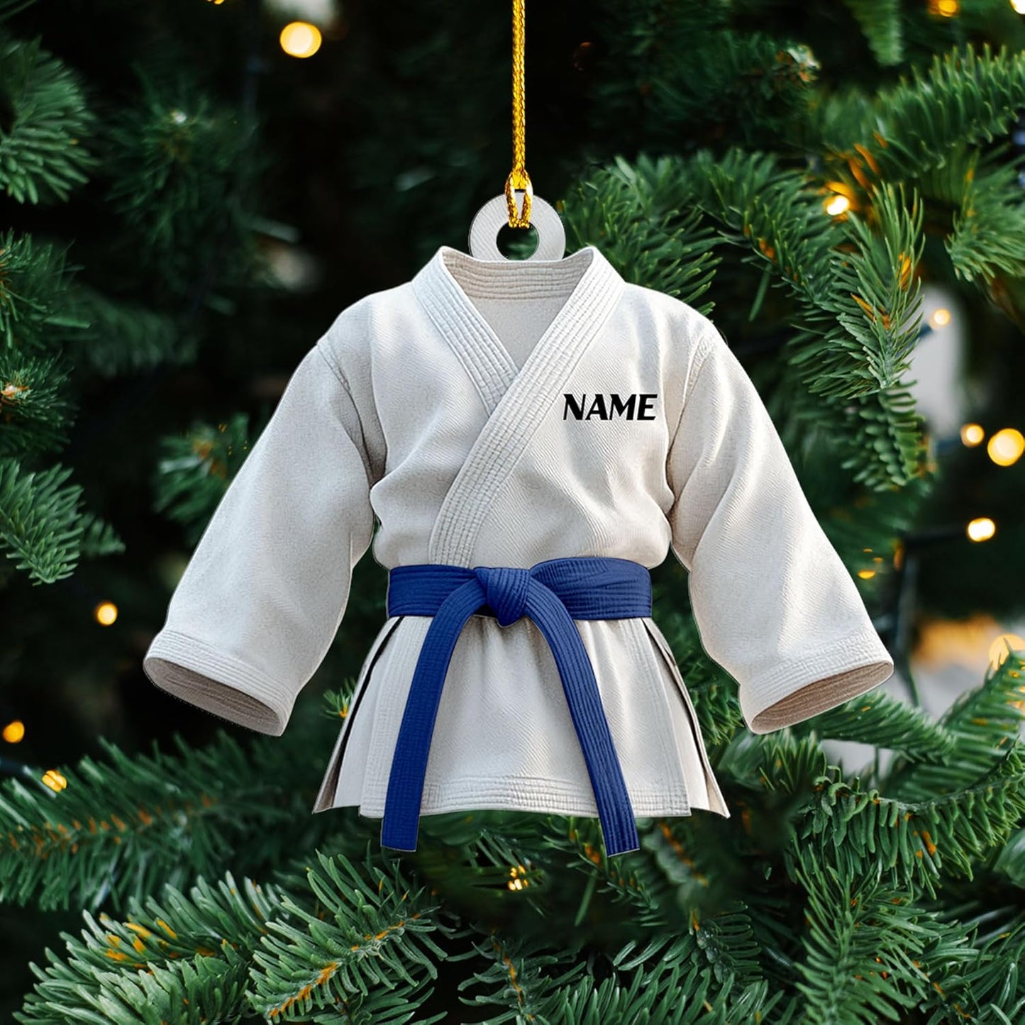 Custom Karate Christmas Ornament – Taekwondo & Jiu Jitsu Gift Krt14