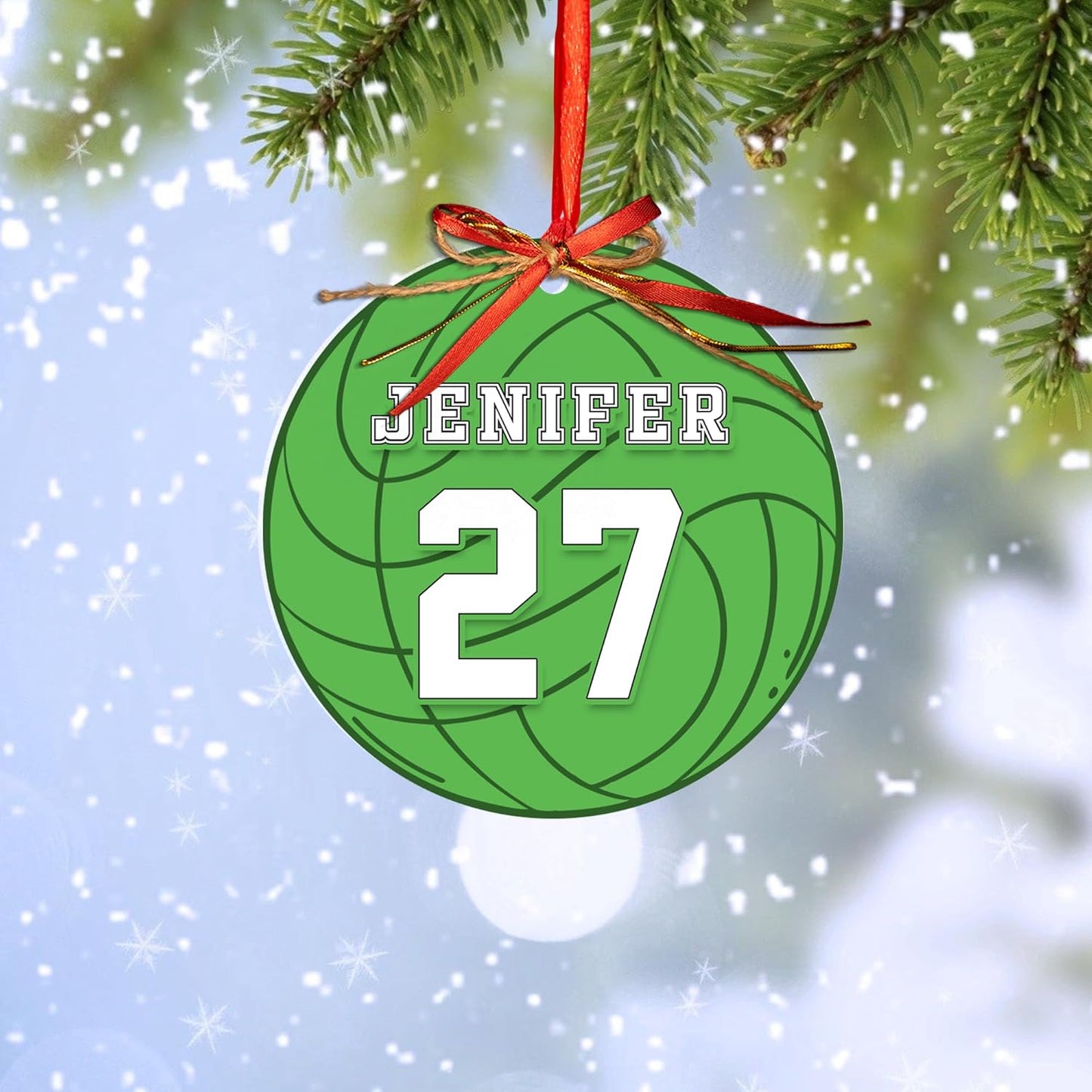Custom Name Water Polo Christmas Ornament – Personalized Name And Number Water Polo Ornament, Sport Holiday Tree Decoration TW10