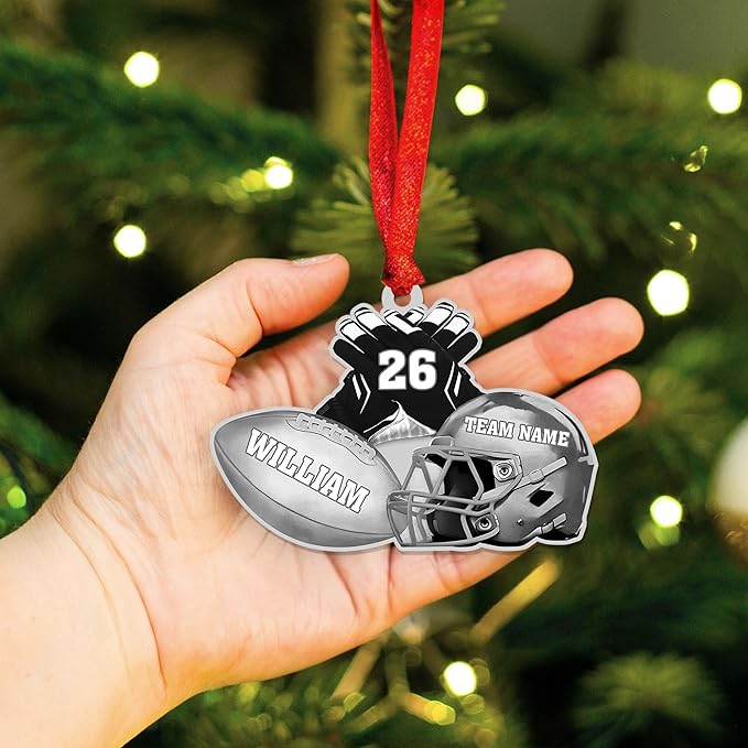 Personalized Rugby Player Christmas Gift for Sports Lovers - Rugby Ornament LL16