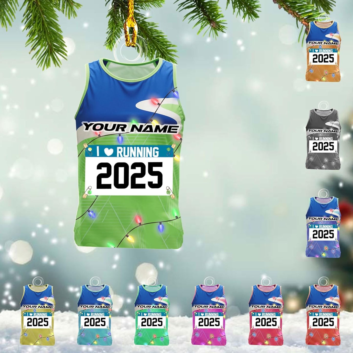 Personalized Marathon Finisher Ornament – Custom Name Acrylic Running Keepsake, Holiday Runner Gift TM8