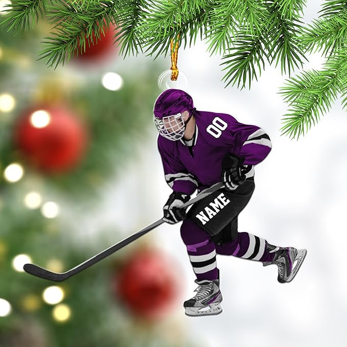 Custom ice Hockey Ornament N41