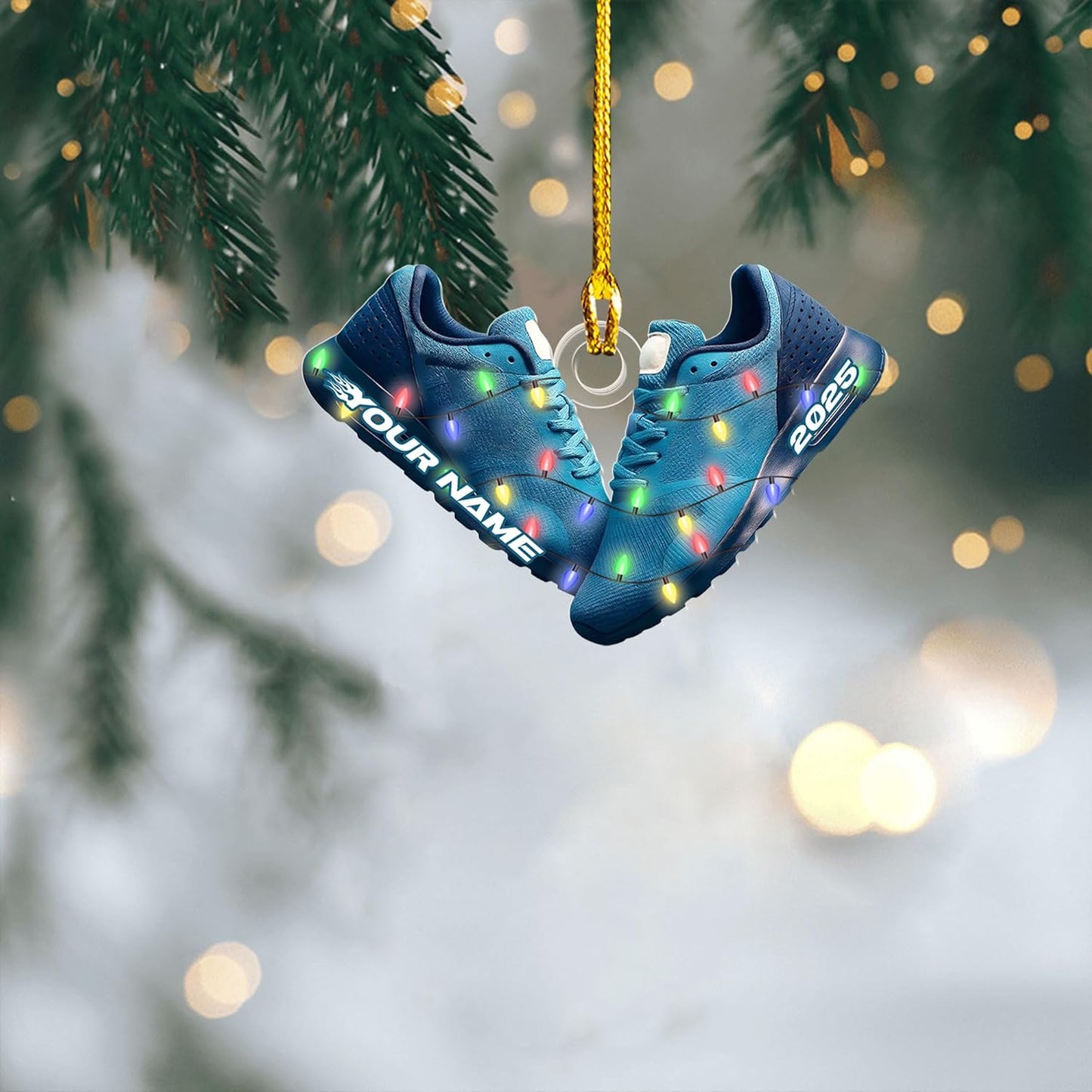 Personalized Marathon Christmas Ornament – Custom Name Acrylic Running Ornament, Marathon Runner Gift, Race Medal Keepsake TM2