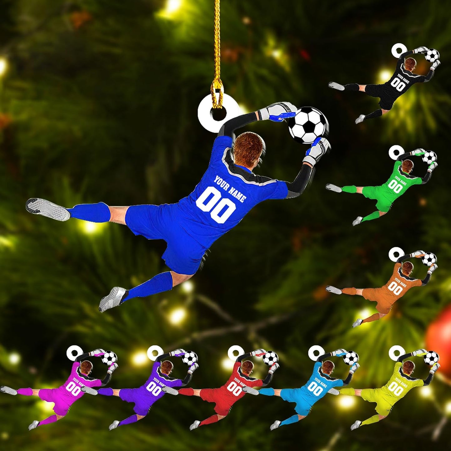 Personalized Soccer Player Christmas Ornament - Xmas Gift for Soccer Lovers C21