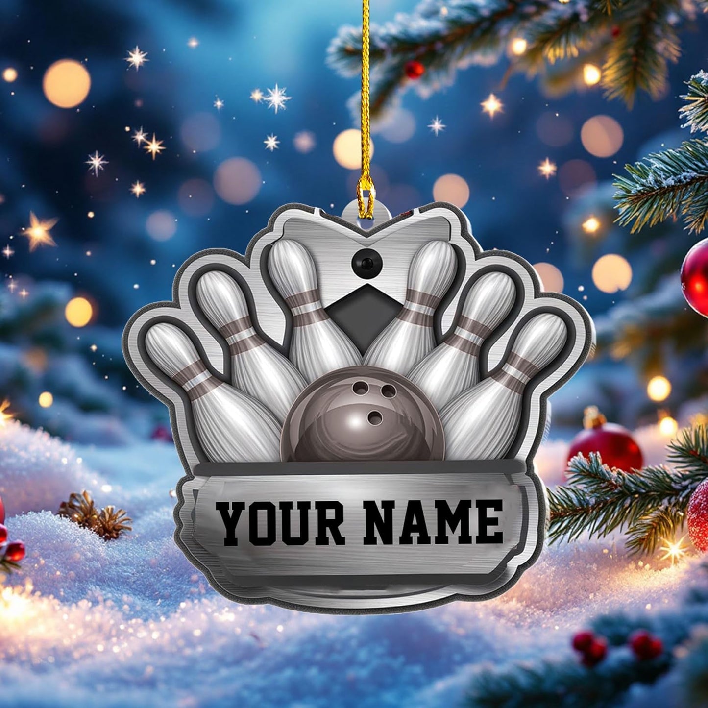 Custom Bowling Tools Ornament - Bowling Ornament Bowl 2