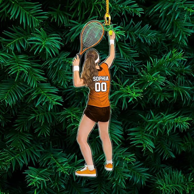 Personalized Tennis Christmas Ornament N19