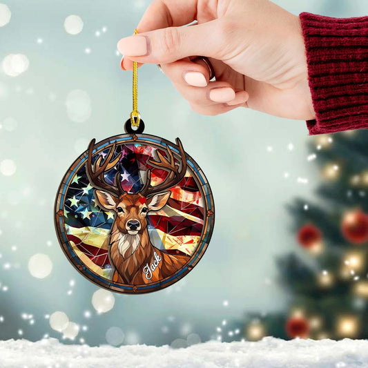 Personalized Hunting Ornament, Hunter Christmas Acrylic Ornament 2025 T19