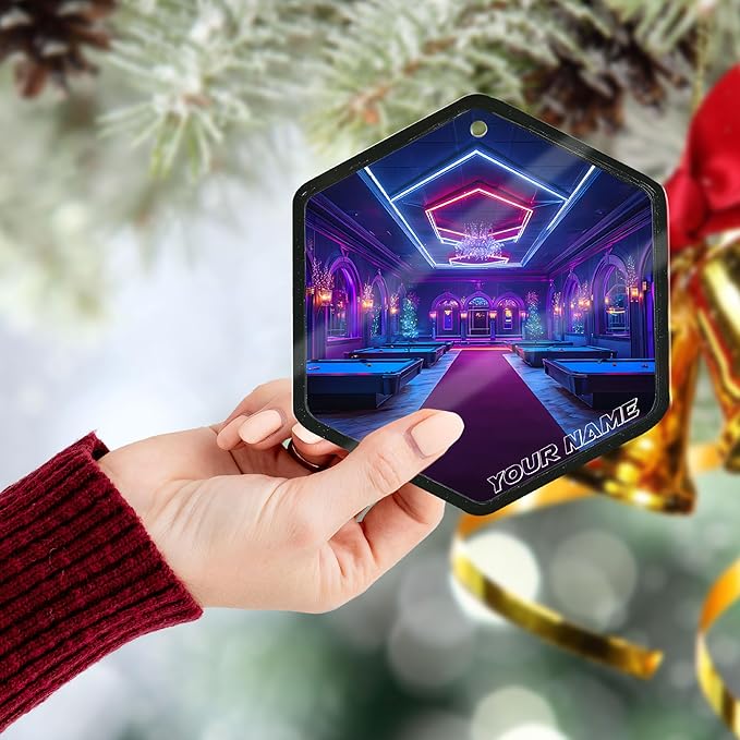 Personalized Billiards Ornament 2025, Billiards Christmas Ornaments N06