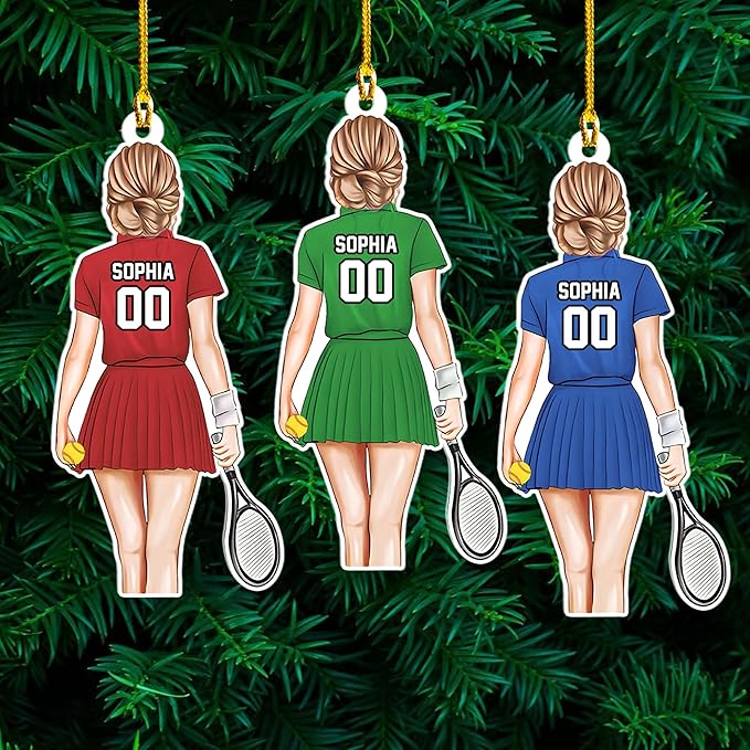 Personalized Tennis Christmas Ornament N17