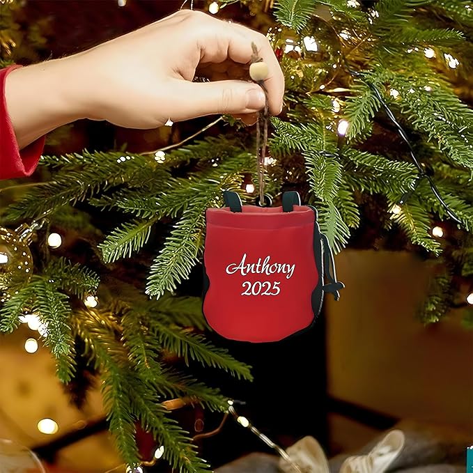 Personalized Climbing Ornament - Custom Rock Climber Christmas Gift for Mountaineers LL6