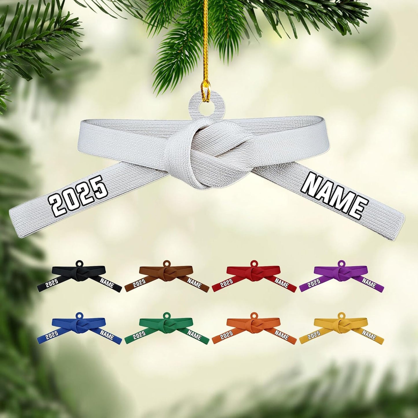 Custom Karate Christmas Ornament – Taekwondo & Jiu Jitsu Gift Krt30