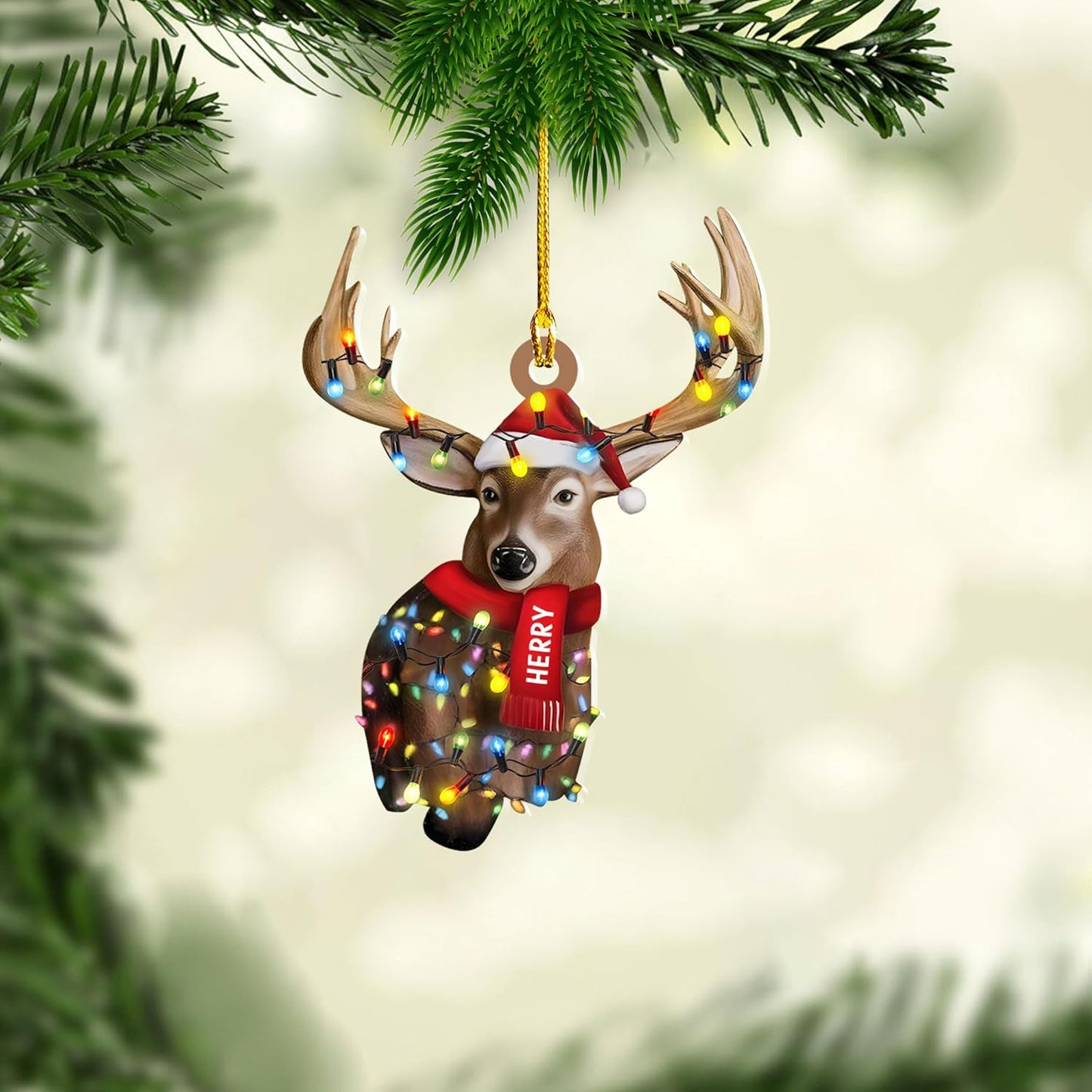 Personalized Hunting Ornament, Hunter Christmas Acrylic Ornament 2025 T09