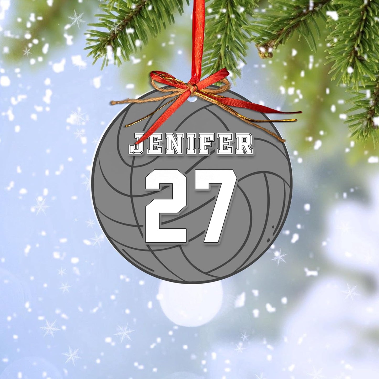 Custom Name Water Polo Christmas Ornament – Personalized Name And Number Water Polo Ornament, Sport Holiday Tree Decoration TW10