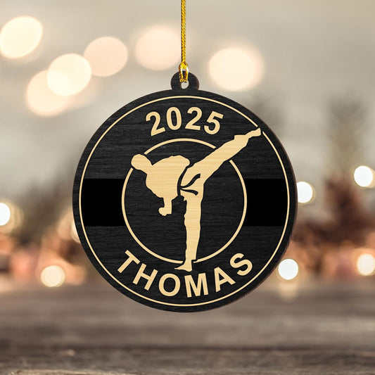 Custom Karate Christmas Ornament – Taekwondo & Jiu Jitsu Gift Krt10