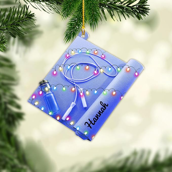 Personalized Yoga Lovers Ornament - Custom Yoga Christmas Decoration Gift LL11