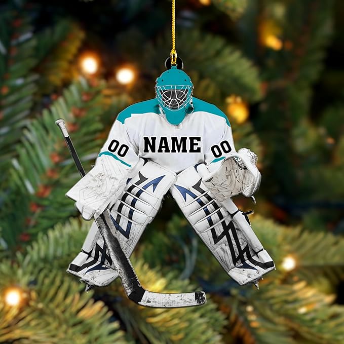 Custom ice Hockey Ornament N44