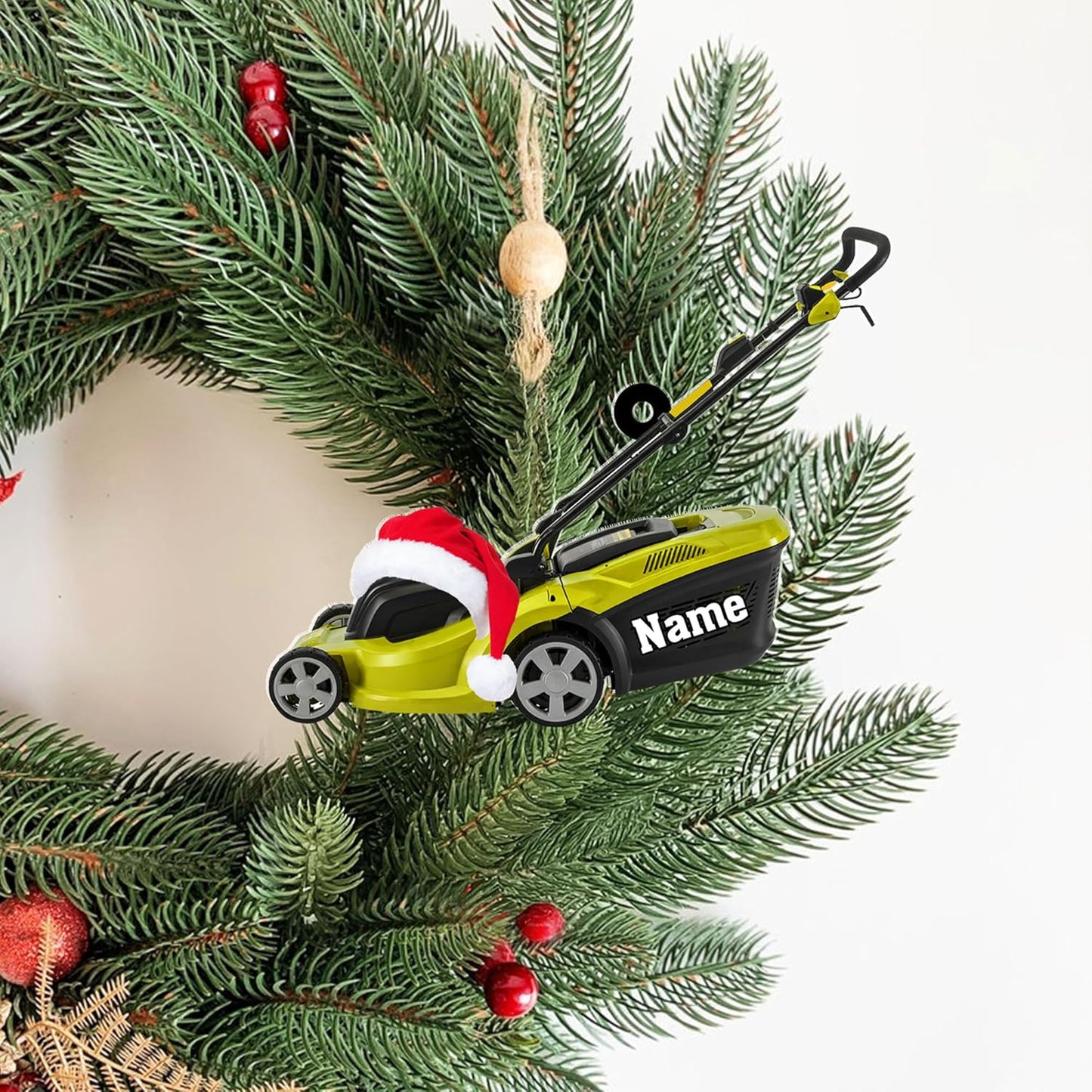 Personalized Lawn Mower Christmas Ornament | Custom Lawn Care Holiday Tree Decoration for Gardeners & Landscapers TG99