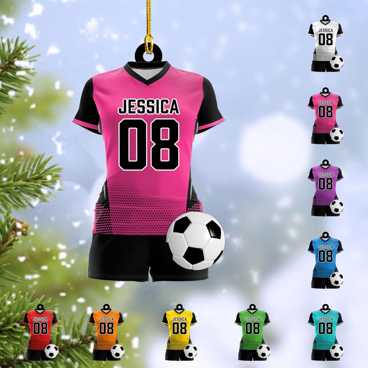 Custom Soccer Christmas Ornament Gift for Soccer Player Christmas Decor C14