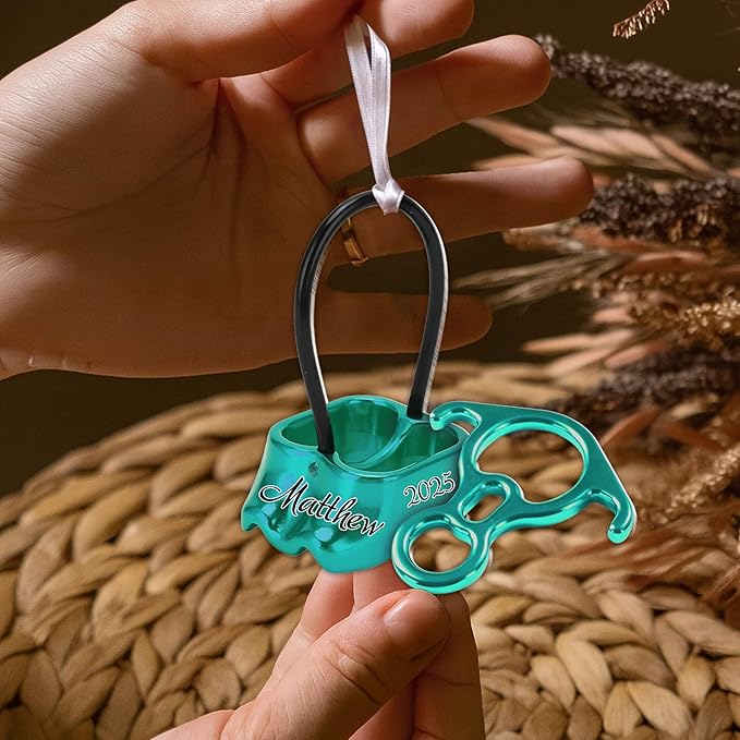 Personalized Climbing Ornament - Custom Rock Climber Christmas Gift for Mountaineers LL3