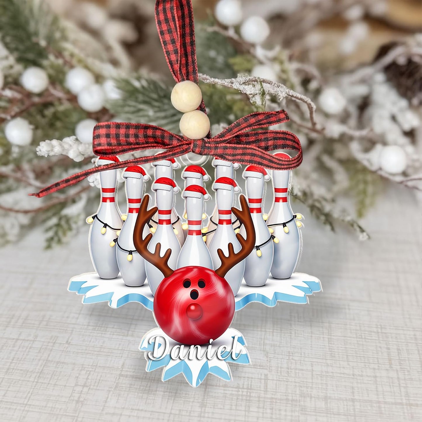 Custom Bowling Tools Ornament - Bowling Ornament Bowl 8