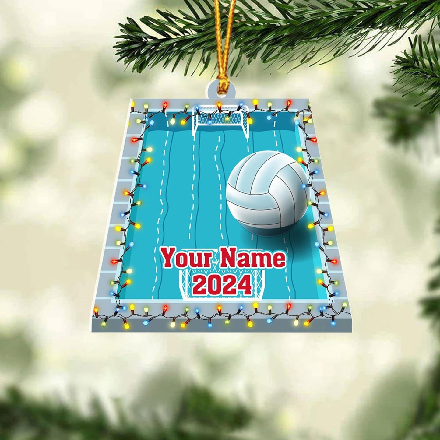 Custom Name Water Polo Christmas Ornament – Personalized Wayer Polo Ornament, Sport Holiday Tree Decoration TW8
