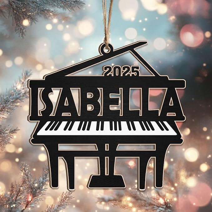 Custom Music Instrument Christmas Gift - Piano Ornament for Piano Lovers LL6