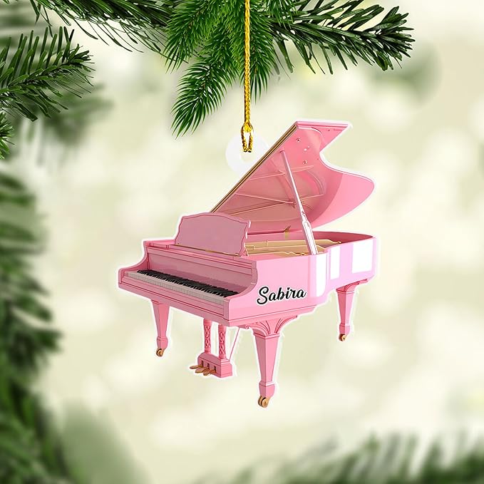 Customized Piano Ornament - Music Instrument Christmas Gift for Piano Lovers LL37