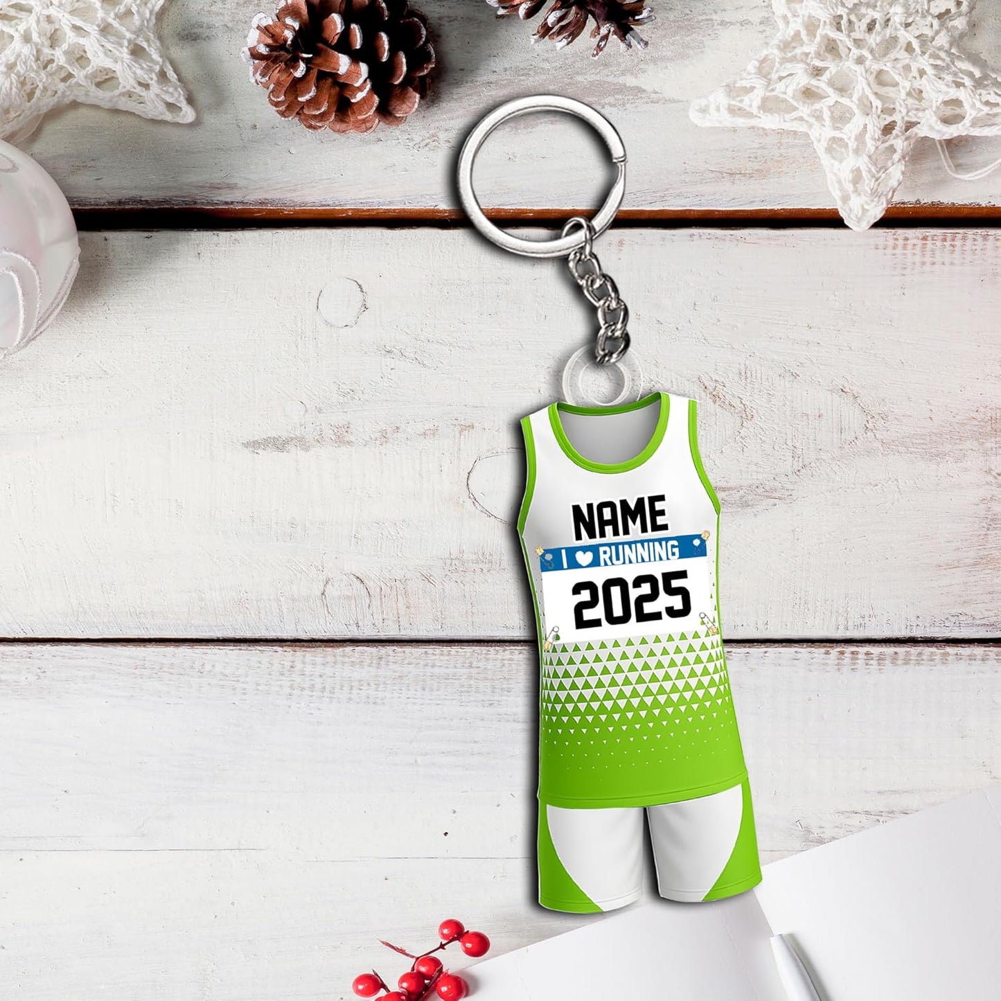 Custom Name Marathon Ornament – Personalized Acrylic Running Gift, Unique Sport Holiday Keepsake TM14